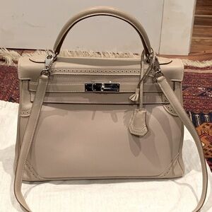 LE Hermes Ghillies Kelly 32 Argyle Trench Craie PHW